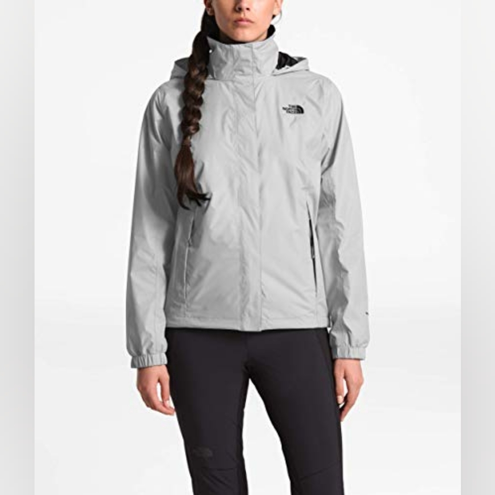 The North Face Womens Resolve 2 Jacket Mid Grey TNF Black Size Large